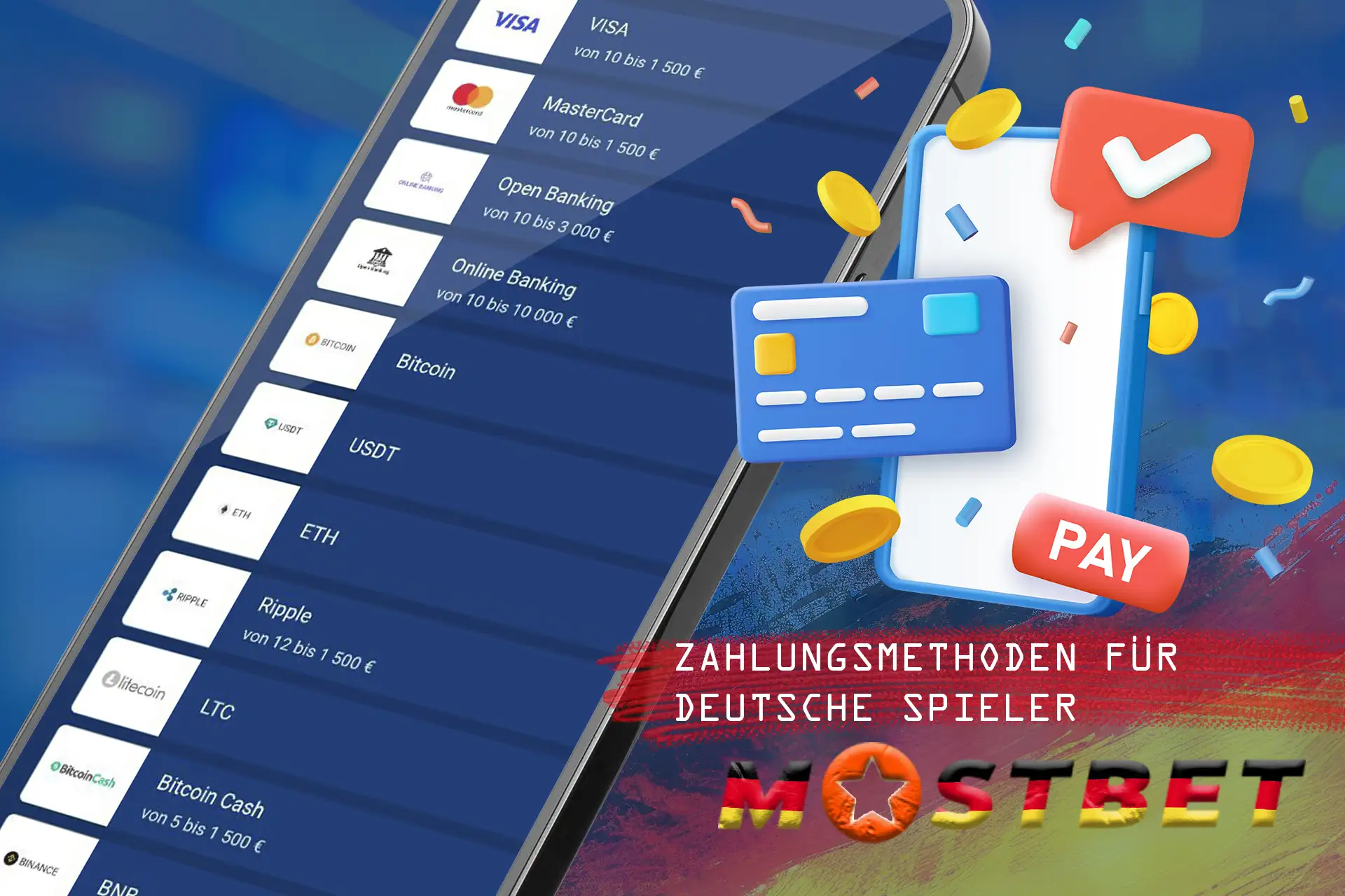 Viele Möglichkeiten zur Ein- und Auszahlung