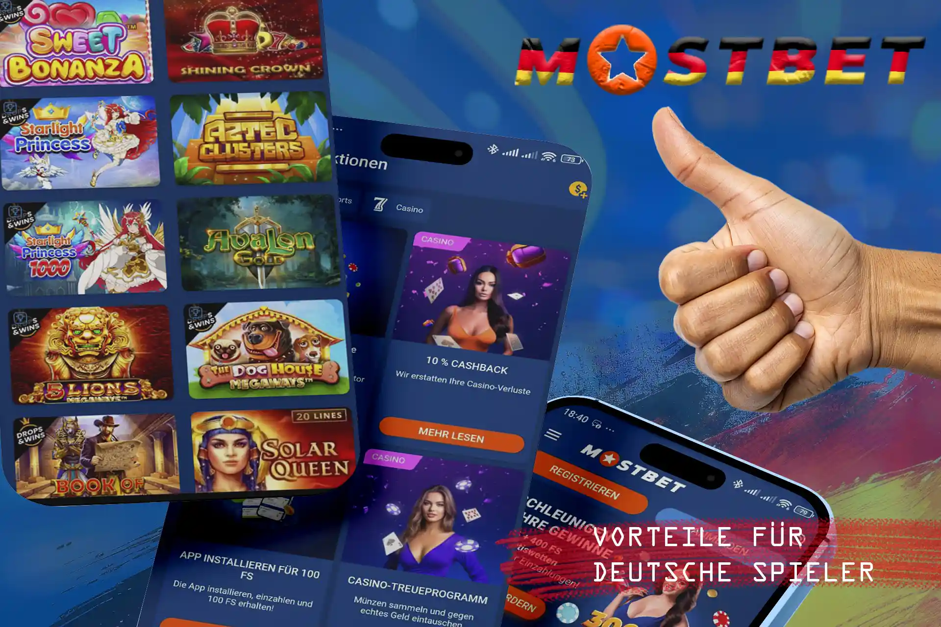 Schauen Sie sich die Hauptfunktionen von Mostbet an